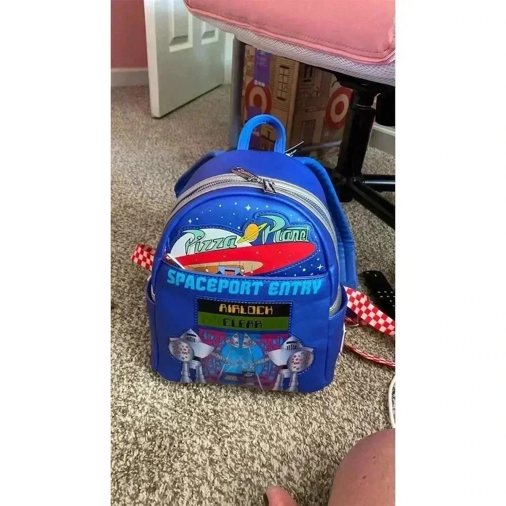Loungefly Pixar Toy Story Pizza Planet Mini Backpack Blue Glow-in-the-Dark
